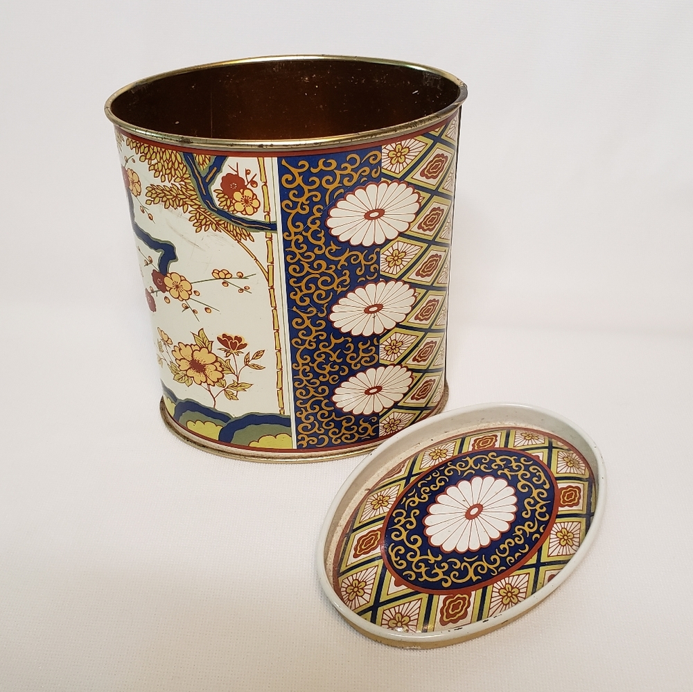 Vintage Bristol Ware Floral Ornate Tin - USA Made